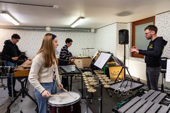 Musiker bei der Projektwoche der Musikakademie in St. Vith