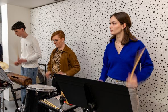 Musiker bei der Projektwoche der Musikakademie in St. Vith