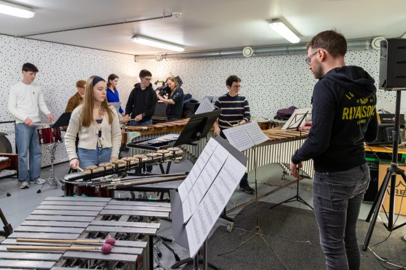 Musiker bei der Projektwoche der Musikakademie in St. Vith