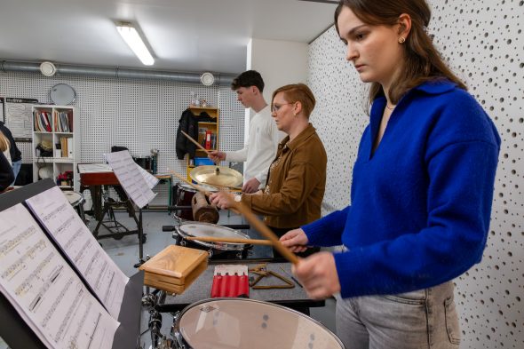 Musiker bei der Projektwoche der Musikakademie in St. Vith