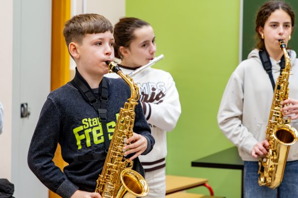 Musiker bei der Projektwoche der Musikakademie in St. Vith