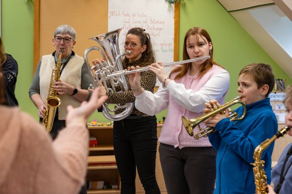 Musiker bei der Projektwoche der Musikakademie in St. Vith