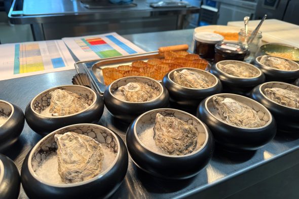 In der Küche von Ricarda Grommes im Restaurant Quadras