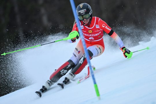 Camille Rast beim Slalom in Kranjska Gora