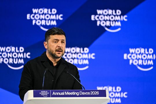 Der ukrainische Präsident Wolodymyr Selenskyj beim Weltwirtschaftsforum in Davos