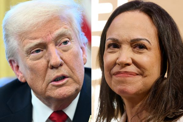 US-Präsident Trump und die venezolanische Oppositionsführerin Machado