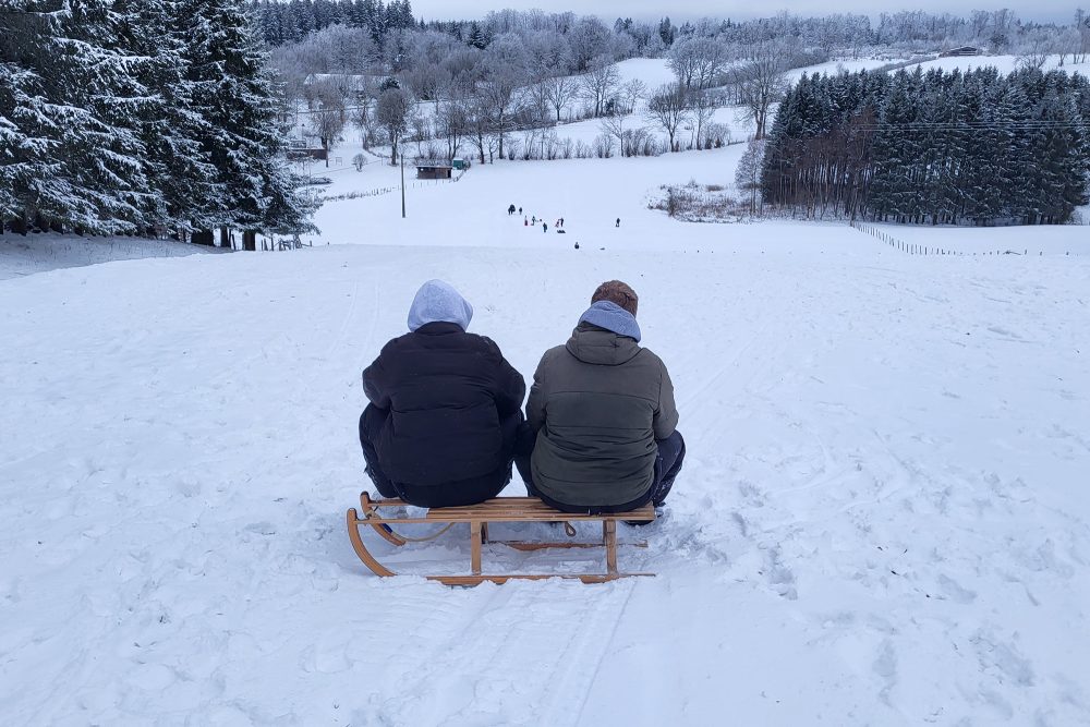 Winterspaß nach fünf Jahren Stillstand: Rodeln auf der Skipiste Zosterbach
