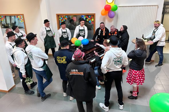 Sven & his Blumenheinis im BRF-Foyer