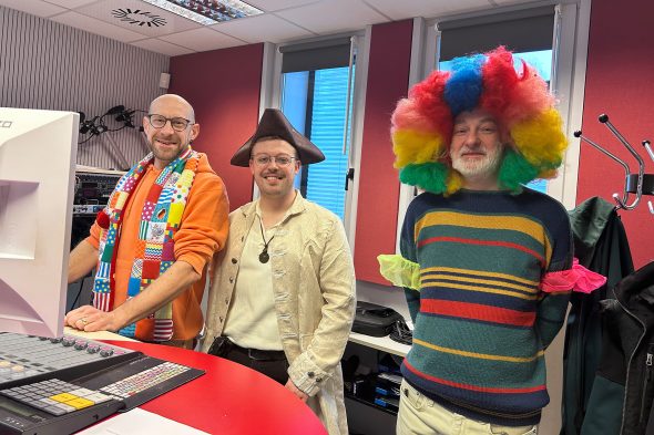 BRF-Techniker Andy Clooth, Audric Reinartz und Thierry Groteclaes