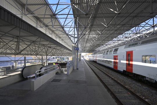 Zug im Bahnhof von Gent