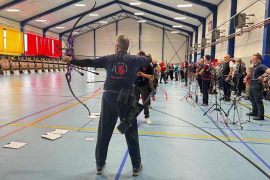 Bogenschütze bei der Provinzmeisterschaft im Bogenschießen in Kelmis