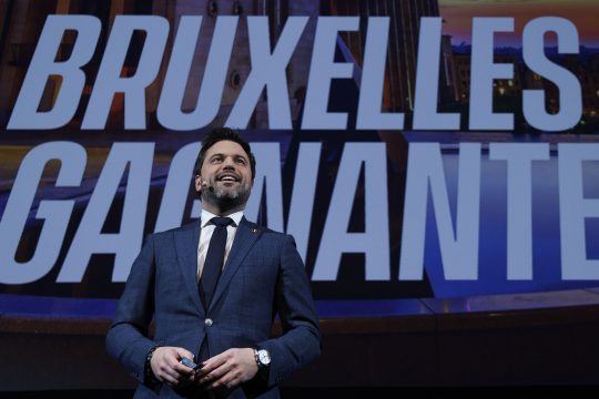 Der MR-Vorsitzende Bouchez nach der Einigung auf eine Brüsseler Regionalregierung