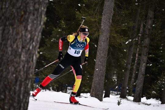 Maya Cloetens beim Sprintrennen in Antholz