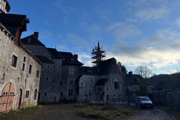 Sicherungsarbeiten an der Eyneburg in vollem Gange
