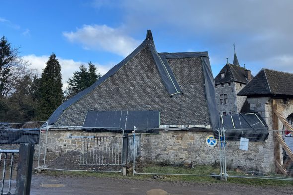 Sicherungsarbeiten an der Eyneburg in vollem Gange