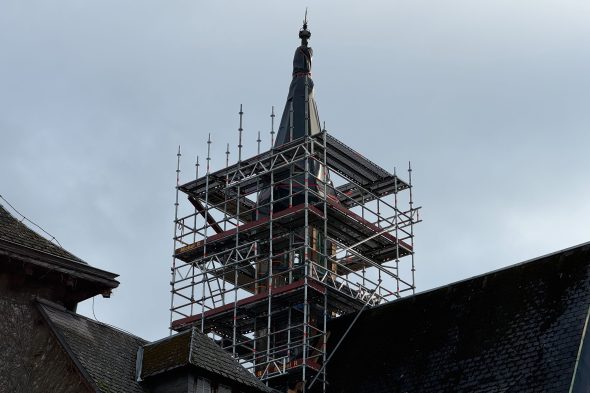Sicherungsarbeiten an der Eyneburg in vollem Gange