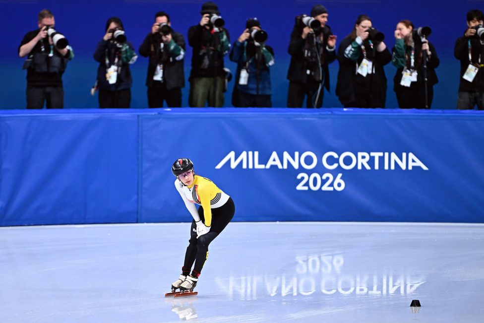 Hanne Desmet beim Eischnelllauf bei Olympia