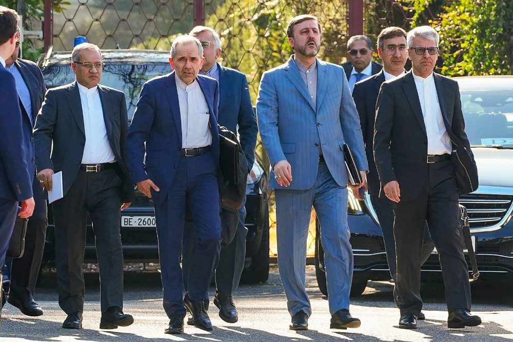 Der iranische Außenminister und weitere iranische Diplomaten in Genf