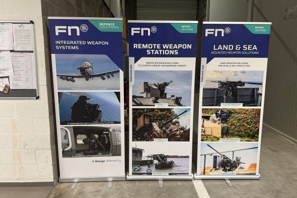 Werbeaufsteller bei FN Herstal