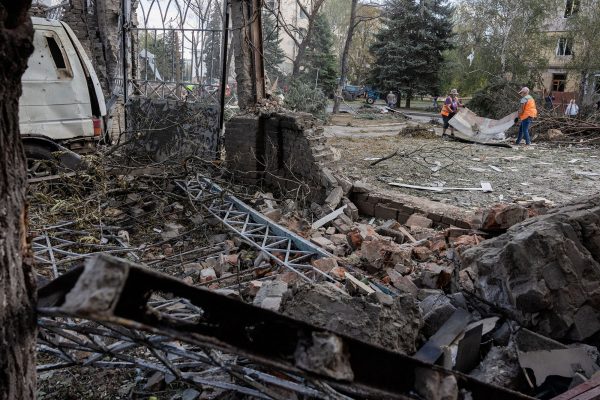 Zerstörte Häuser in Kramatorsk