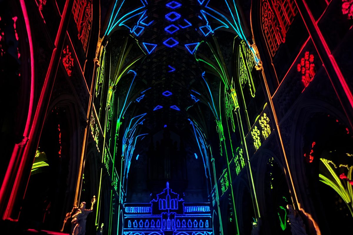 "Le Secret": Lichtershow in der Lütticher Kirche Saint-Jacques