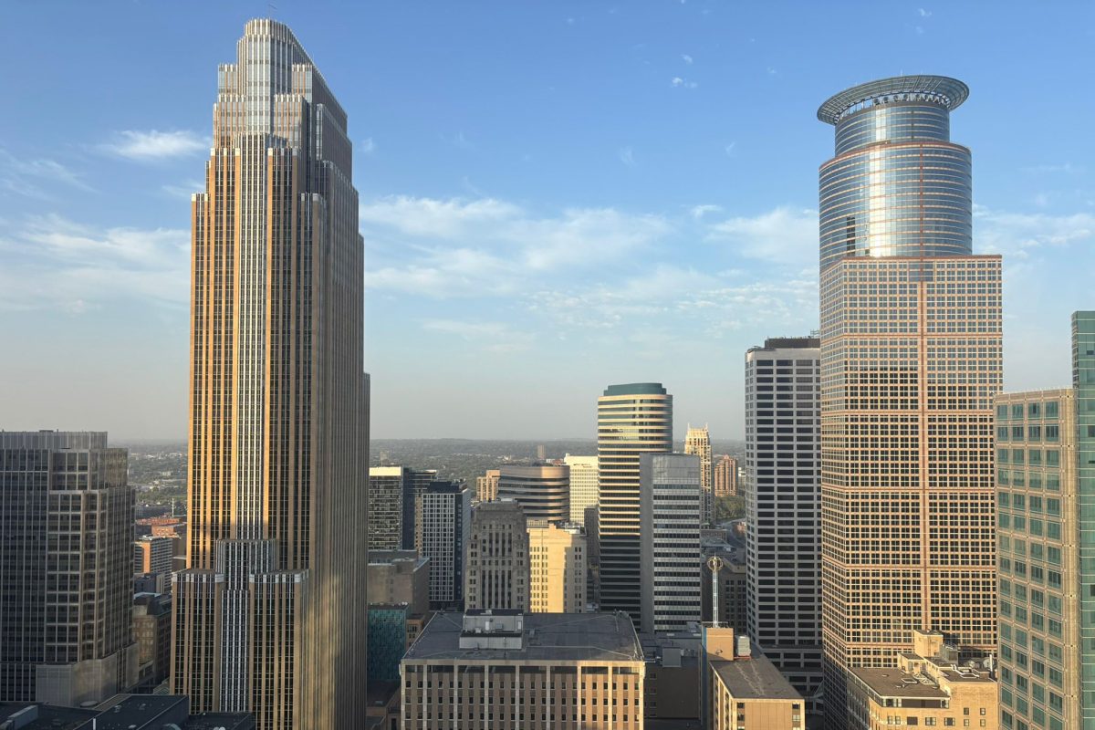 Blick auf Hochhäuser in Minneapolis