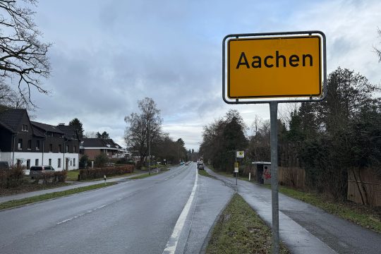 Ortsschild von Aachen