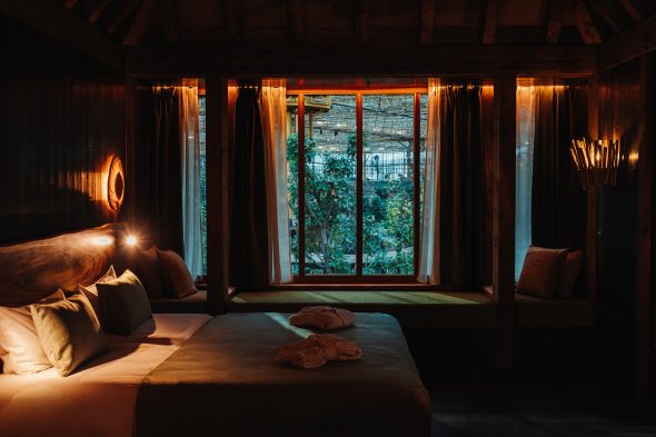 Hotelzimmer in der Tropenwelt "Edenya" im Tierpark Pairi Daiza