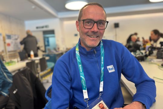 Peter Treibenreif, Südtiroler RAI-Sportjournalist bei Olympia
