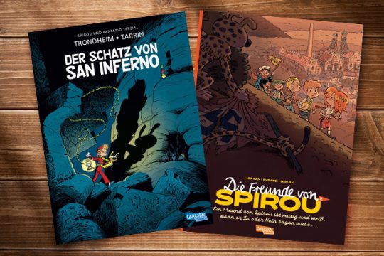 Die beiden Cover der neuen Spirou-Comics von Carlsen