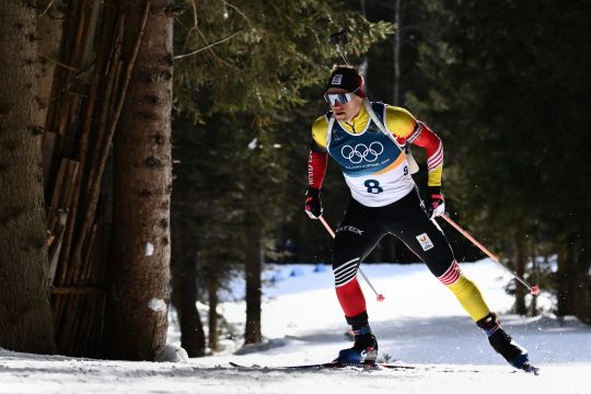 Thierry Langer beim 10km-Sprint der Männer in Antholz