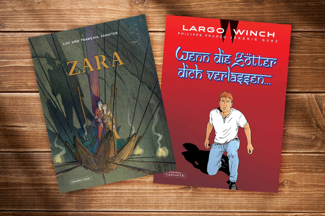 Die beiden Cover der neuen Comics "Zara" und "Largo Winch 25"