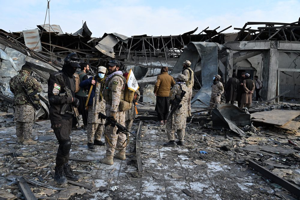 Zerstörte Gebäude in Afghanistan nach pakistanischen Angriffen