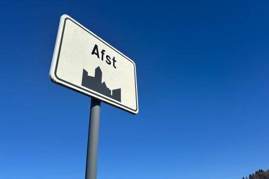 Ortsschild von Afst in der Gemeinde Büllingen