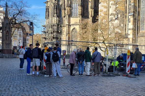 Archäologische Ausgrabungen am Münsterplatz in Aachen