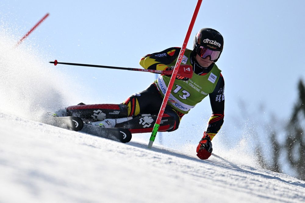 Armand Marchant beim Weltcup-Slalom in Slowenien
