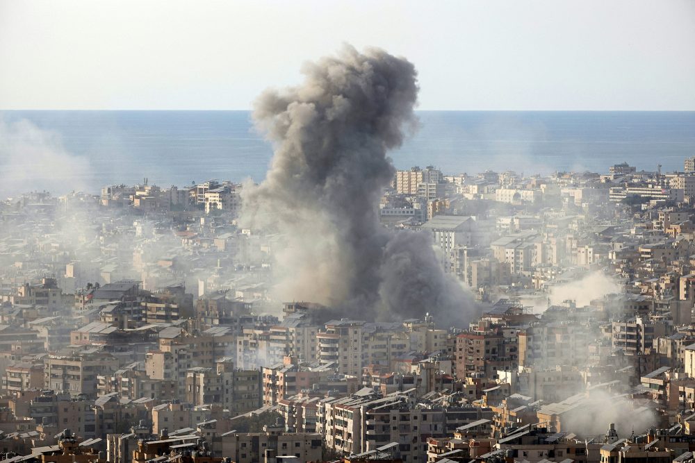 Rauch über Beirut nach einem israelischen Luftangriff