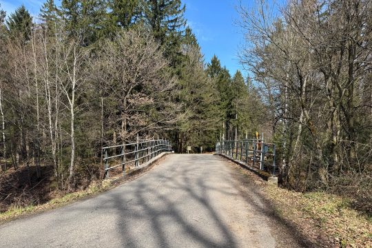 Arbeiten an der Brücke an der Straße "Breite Wege" in Raeren
