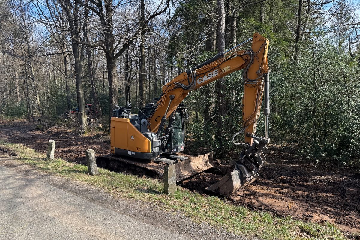 Arbeiten an der Brücke an der Straße "Breite Wege" in Raeren