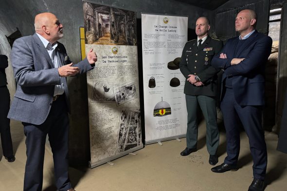 Verteidigungsminister Theo Francken besucht das Fort Eben-Emael zur Eröffnung der neuen Ausstellung