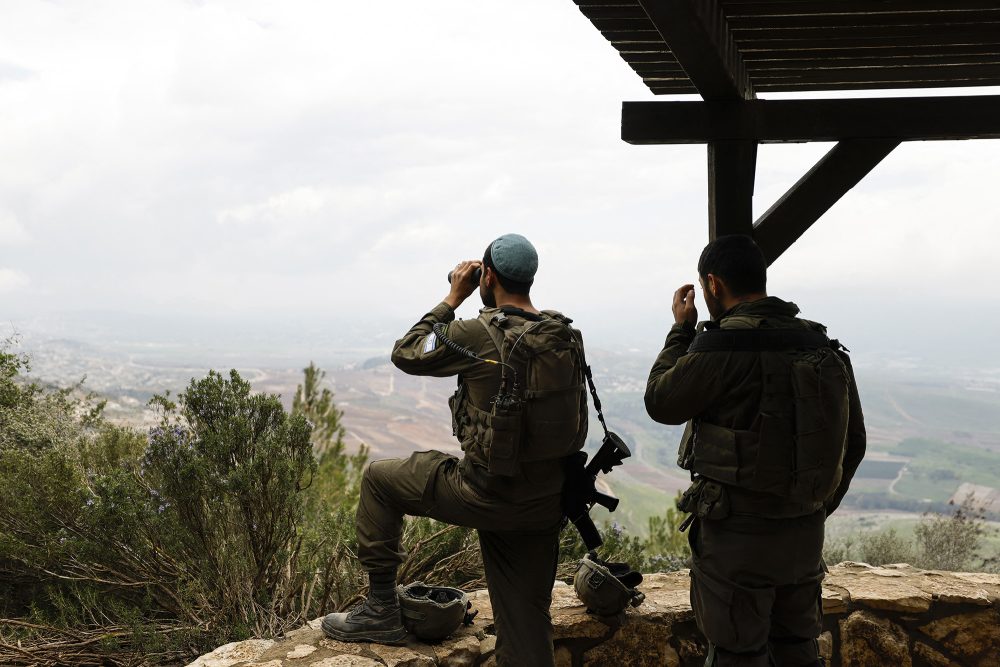 Israelische Soldaten an der israelisch-libanesischen Grenze