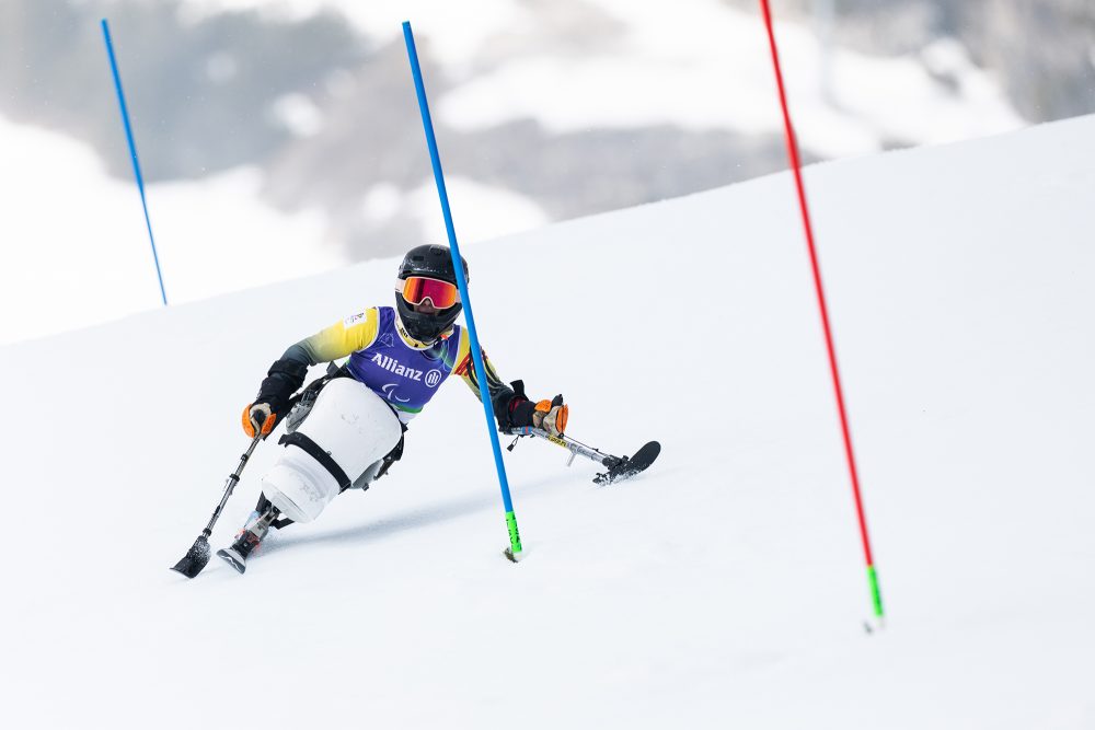 Marte Goossen beim Slalom der Paralympics