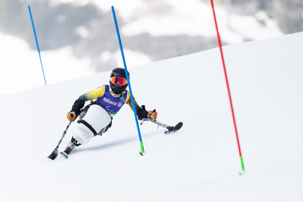 Marte Goossen beim Slalom der Paralympics