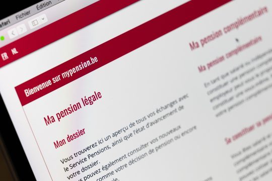 Bild der Pensions-Webseite Mypension.be