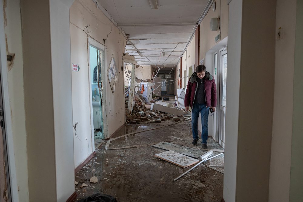 Zerstörungen in einem Krankenhaus in Odessa