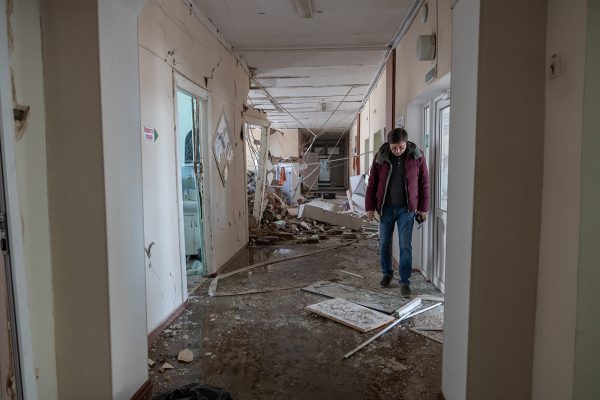 Zerstörungen in einem Krankenhaus in Odessa