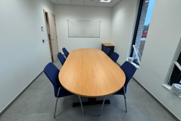 Versammlungsraum im neuen Polizeigebäude auf Morsheck