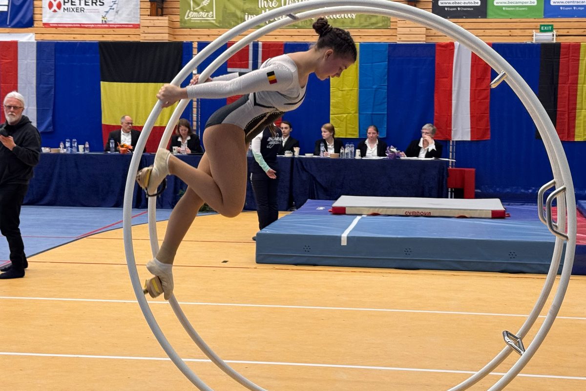 Turnerin am Rhönrad bei den Belgian Open in Eupen