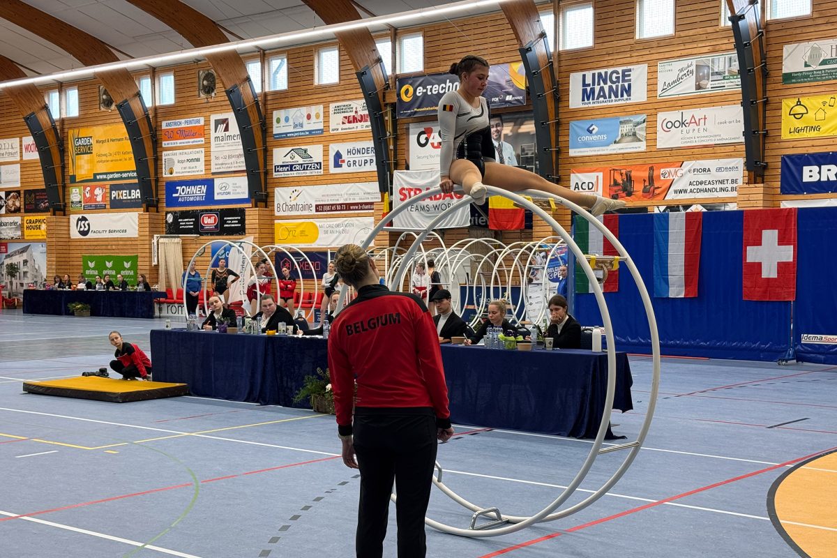 Turnerin am Rhönrad bei den Belgian Open in Eupen