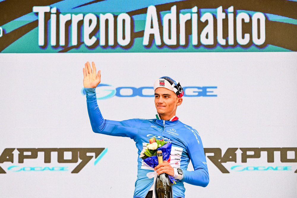 Isaac Del Toro am Dienstag nach der zweiten Etappe des Tirreno-Adriatico